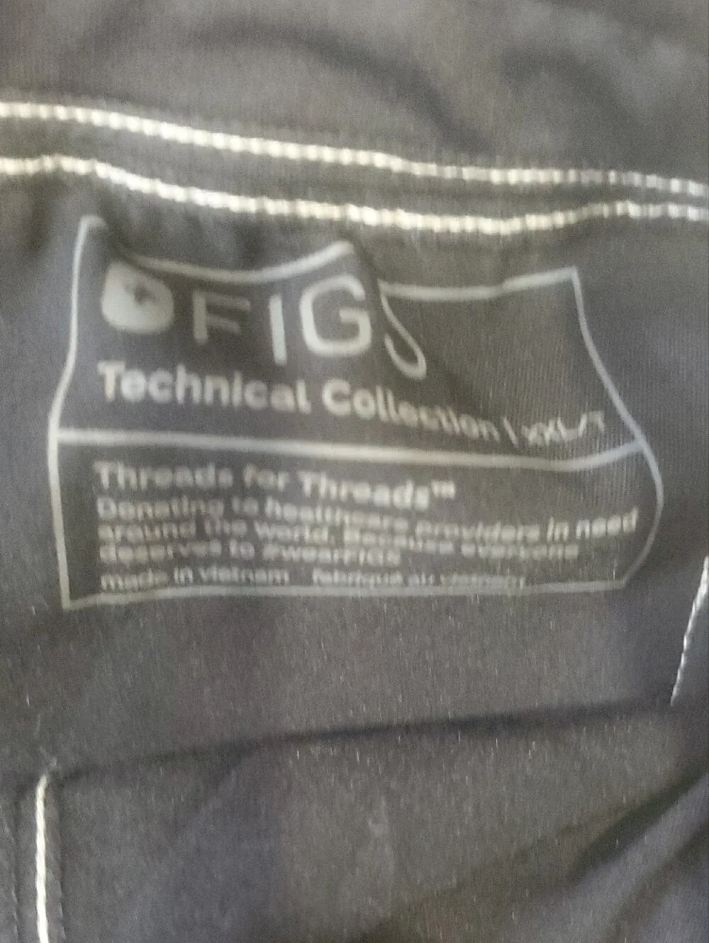 Figs Black  Unisex Wide-Leg Cargo Pants Size XXL